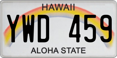 HI license plate YWD459
