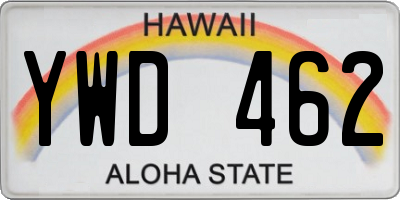 HI license plate YWD462