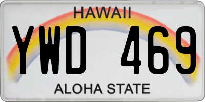 HI license plate YWD469