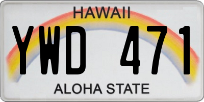 HI license plate YWD471