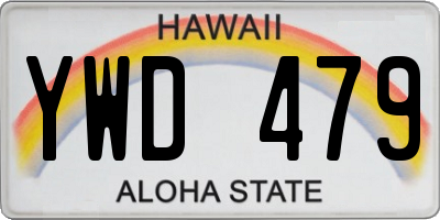 HI license plate YWD479