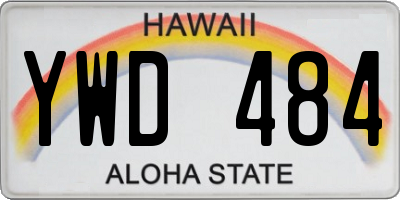 HI license plate YWD484