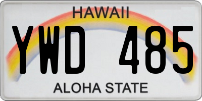 HI license plate YWD485