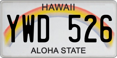 HI license plate YWD526