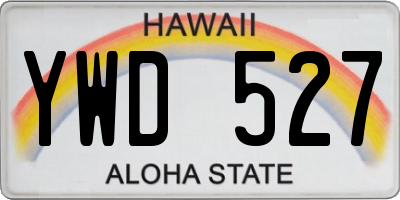 HI license plate YWD527