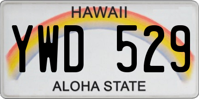 HI license plate YWD529