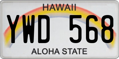 HI license plate YWD568