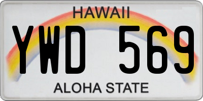 HI license plate YWD569