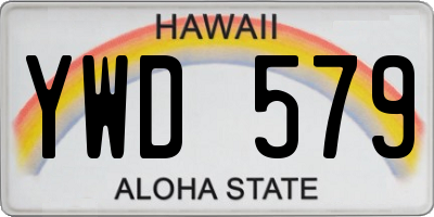 HI license plate YWD579