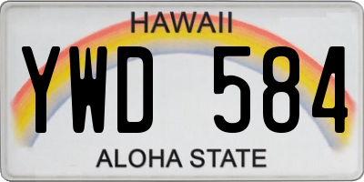 HI license plate YWD584