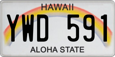HI license plate YWD591