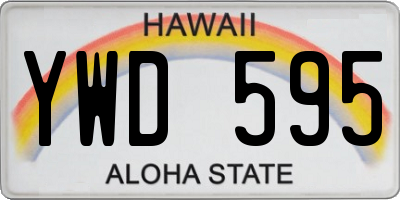 HI license plate YWD595