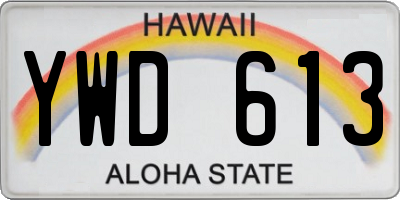 HI license plate YWD613