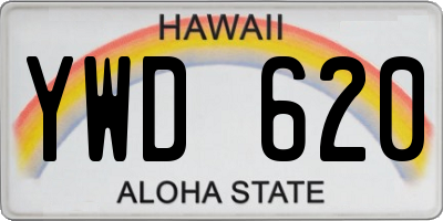 HI license plate YWD620