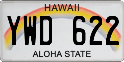 HI license plate YWD622