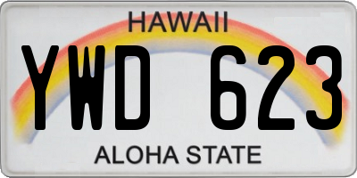 HI license plate YWD623