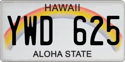 HI license plate YWD625