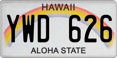 HI license plate YWD626