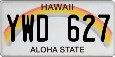 HI license plate YWD627