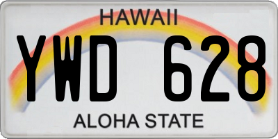 HI license plate YWD628