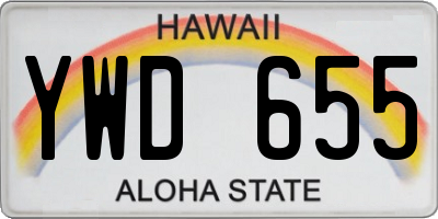 HI license plate YWD655