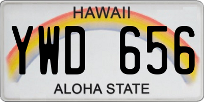 HI license plate YWD656