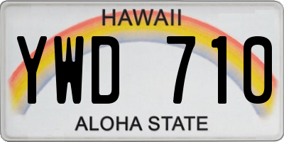 HI license plate YWD710