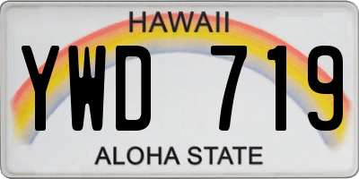 HI license plate YWD719