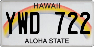 HI license plate YWD722