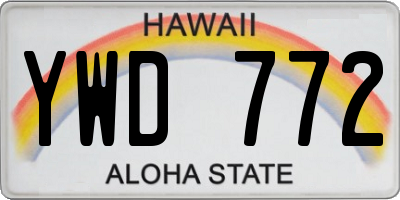 HI license plate YWD772