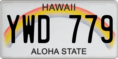 HI license plate YWD779