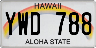 HI license plate YWD788