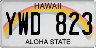 HI license plate YWD823