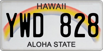 HI license plate YWD828