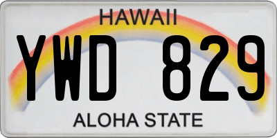 HI license plate YWD829