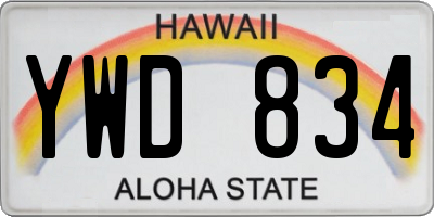 HI license plate YWD834