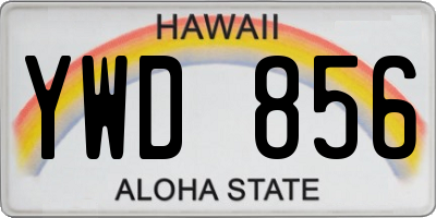 HI license plate YWD856