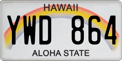 HI license plate YWD864