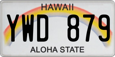 HI license plate YWD879