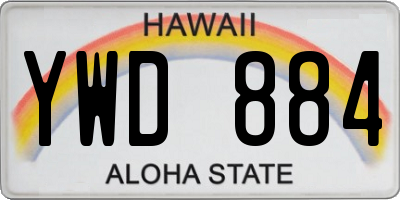 HI license plate YWD884