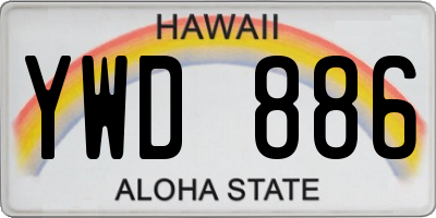 HI license plate YWD886