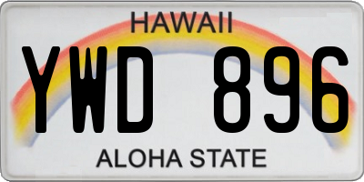 HI license plate YWD896