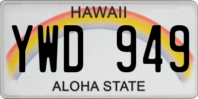 HI license plate YWD949