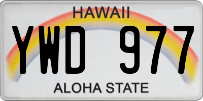 HI license plate YWD977