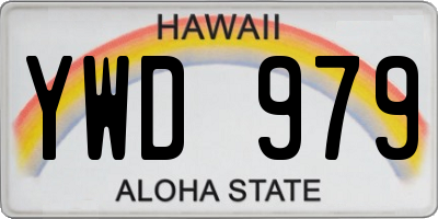 HI license plate YWD979