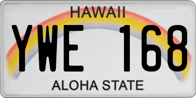HI license plate YWE168