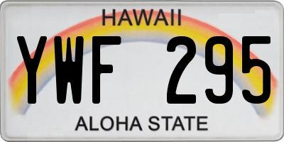 HI license plate YWF295
