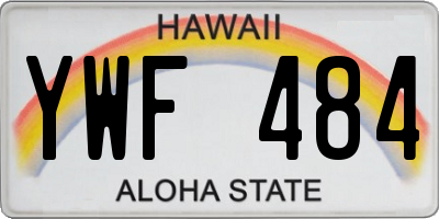 HI license plate YWF484
