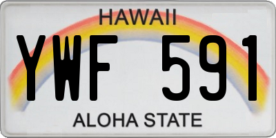 HI license plate YWF591