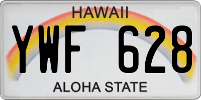 HI license plate YWF628